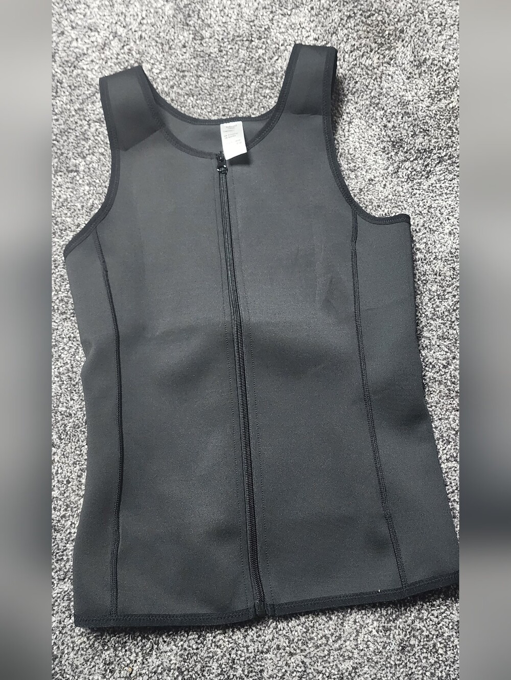 Black Women's Zip-Front Shaping Tank Top - M